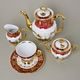 Coffee set for 6 pers., hunting decor + ruby red, Carlsbad