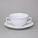 Soup cup 300 ml 2 handles, Thun 1794, Carlsbad porcelain, NATÁLIE white