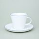 Tea cup and saucer 220 ml, Thun 1794 Carlsbad porcelain, Tom blue