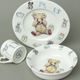 Teddy time: Children's 3 pcs. set in giftbox, Roy Kirkham fine bone china