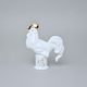 Kohout, 15 x 5 x 12,5 cm, Bílé + zlato, Porcelánové figurky Duchcov