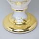 Vase 35 cm, WHITE glass, gold + enamel, Nový Bor glass