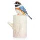 Black-throated passerine toothpick holder h=13 cm, FRANZ porcelain