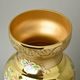 Vase 35 cm, GOLD glass, gold + enamel, Nový Bor glass