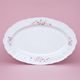 Pink line: Dish flat oval 36 cm, Thun 1794 Carlsbad porcelain, BERNADOTTE roses