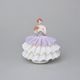 Panenka s krajkovou sukní, 1 - Fialová, CHYBÍ KOUSEK SUKNĚ, 8 x 8 x 9 cm, figurky Duchcov