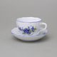 Cup + saucer B + B 0,21 l / 14 cm coffee, Forget-me-not, Český porcelán a.s.