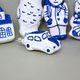 Christmas tree decoration, Blue Glitters - 9 pcs. set, Czech christmas decorations