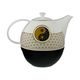 Konvice s ohřívačem Jin a Jang černá a bílá 25 / 16,5 / 20 cm, jemný kostní porcelán, Goebel