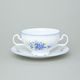 Cup for soup 275 ml and saucer 18 cm, Thun 1794 Carlsbad porcelain, BERNADOTTE Forget-me-not-flower