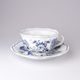 Cup + sacuer tea C/1 + ZC1 0,20 l / 15,5 cm na čaj, Original Blue Onion pattern + platinum + black edge