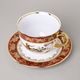 Olga: Cup 400 ml breakfast and saucer 19 cm, hunting ruby red, porcelain Bohemia