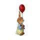 Rabbit figurine Boy with baloon 8 / 4.5 / 15cm, stoneware, Goebel