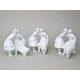Milenci na skútru 14,5 x 12,5 x 16,5 cm, Bílá + barevné puntíky, Porcelánové figurky Duchcov