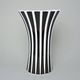 Vase Retro T 30 cm, Black & White Stripes, Goldfinger Porcelain