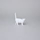 Cat Standing 7 x 2,3 x 8 cm, White, Royal Dux Bohemia