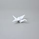 Origami - Jeřáb "z papíru" - porcelánová figurka pro štěstí 8 x 7,5 x 2,5 cm, bílý porcelán, Český porcelán a.s.