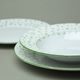 Plate set 12 pcs. for 4 pers. Thun 1794, karlovarský porcelán, Natálie green flowers