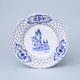 Embossed Plate – Prague Monuments (Blue, Random selection), 18 cm, Vilém Janoušek, Original Blue Onion Pattern