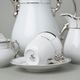 Coffee set for 6 persons, Thun 1794 Carlsbad porcelain, MENUET platinum