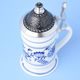 Blue Onion: Tankard 0,5 l with pewter lid, Leander Loučky