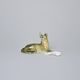 Ležící vlčák 14,5 x 8 x 6 cm, Luxor, Porcelánové figurky Duchcov