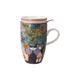 Tea Cup 0,4 l with Lid and Strainer R. Wachtmeister - Tempi Felici, 11,5 / 8 / 14 cm, Fine Bone China, Cats Goebel