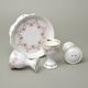 Cruet set 4 pcs. / egg cup set with tray, decor 158 on white, Leander Loučky