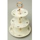 BERNADOTTE zámecká: Etažer 3 díl. 34 cm, Thun 1794, karlovarský porcelán, BERNADOTTE
