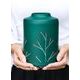 Glass green vase 18 cm Holly and Mistletoe, Glassor