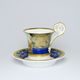 Cup and Saucer Johan, Prague 1874, 200 ml, Gold Etching, hand-painted by Roman Široký, Haas a Czjzek Porcelain