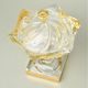 Footed box (dose) Flames 24 cm, gold decor, RoyalCrystal