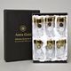 Astra Gold: Liqueur (shot) cup 50 ml, 1 pcs., Quadro crystal, Lilit and Leo Golden Black decor