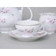 Gold line: Tea set for 6 persons, Thun 1794 Carlsbad porcelain, BERNADOTTE roses