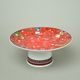 Cake stand 20 x 9 cm, red christmas decor, porcelain, EGAN