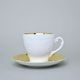 Cup 175 ml and saucer coffee, Opera GOLD inside, Cesky porcelan a.s.