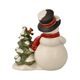 Snowman figurine Visit at the Woods 11.5 / 7 / 12.5 cm, stoneware, Goebel