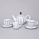 Tea / Coffee Set for 2 pers., Šárka Black Line, Goldfinger porcelain