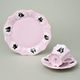 Cup 100 ml + sacuer 130 mm + dessert plate 20 cm, Olga 418, Rose china Chodov