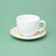 Breakfast cup 350 ml + saucer 16 cm, yellow, G. Benedikt 1882