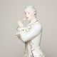 Gentleman rococo 13 x 13 x 33 cm, White + Gold, Porcelain Figures Duchcov