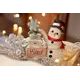 Snowman figurine Let it Snow 13 / 8.5 / 12cm, stoneware, Goebel