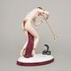 Dancer with a snake 17 x 10 x 23 cm, Purple, Porcelain Figures Duchcov