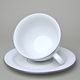 Olga: Šálek 400 ml snídaňový a podšálek 19 cm s černou linkou, Český porcelán a.s.