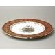 Dish round flat 32 cm (club plate), hunting - ruby, QueensCrown porcelain
