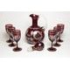 Egermann: Red Stain Wine Set, 26,5 cm, 7 pcs.