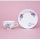 Cup and saucer mirror C/1 plus ZC1 0,20 l / 15,5 cm for tea, Violet, Cesky porcelan a.s.