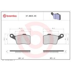 STABDŽIŲ TRINKELĖS BREMBO 07BB3590 GENUINE