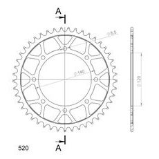 GALINĖ ŽVAIGŽDĖ SUPERSPROX RFE-487:45-BLK, JUODOS SPALVOS 45T, 520