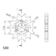 PRIEKINĖ ŽVAIGŽDĖ SUPERSPROX CST-424:14 14T, 530